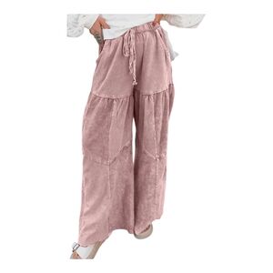 Women's Pink Wide-Leg Pants